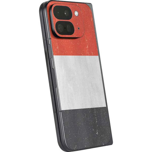 Yemen Flag Distressed Google Pixel 9 Pro Fold Skin